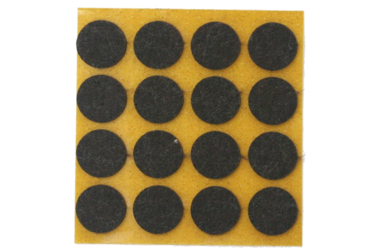 Ronde zelfklevende viltjes 50 mm bruin – 8 stuks per blister